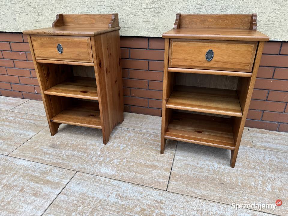 Szafka nocna Leksvik drewniana Ikea stolik do Dom i Ogród