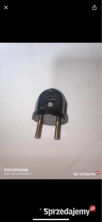 Wtyczka 220V czasy PRLU czarny śląskie Gliwice