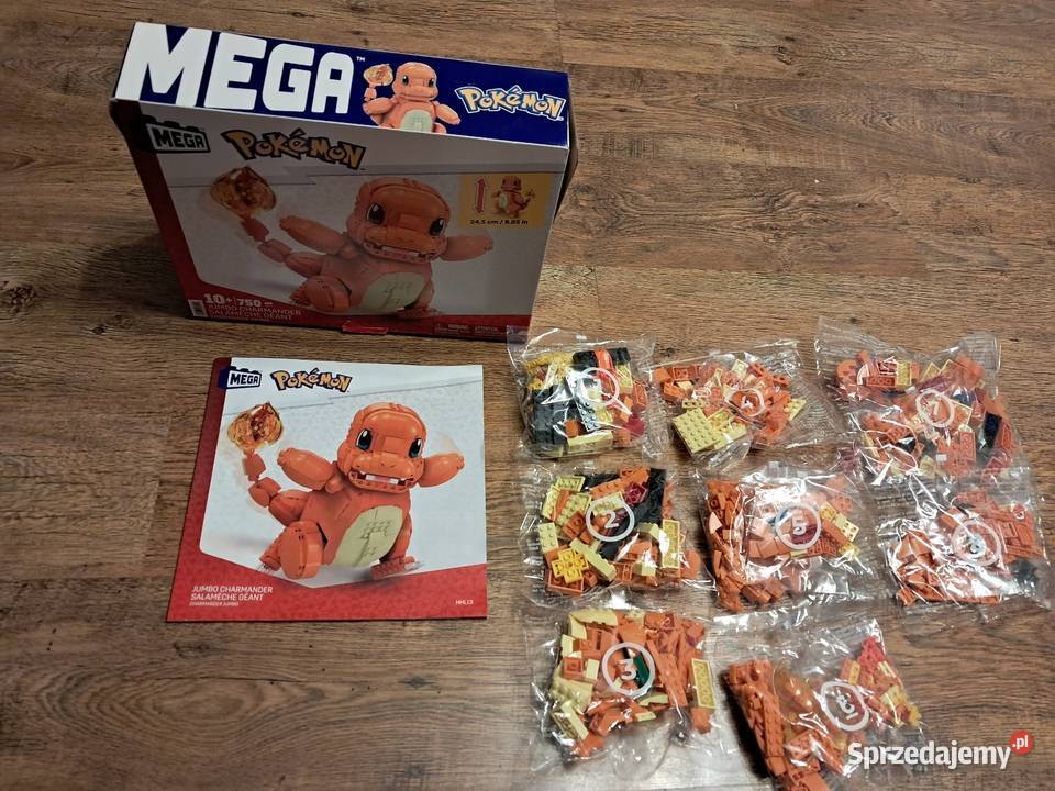 Zestaw klocków Mega Pokemon Duży Chamander Klocki Baszki