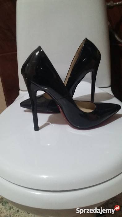 Unikatowe Lakierowane Czarne Szpilki 36 Czerwona Inna marka Damskie Sieradz