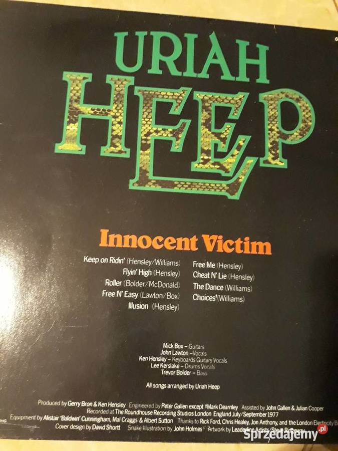 URIAH HEEP INNOCENTE VICTIMS 1977 Płyty i kasety Kultura i Rozrywka Rzeszów