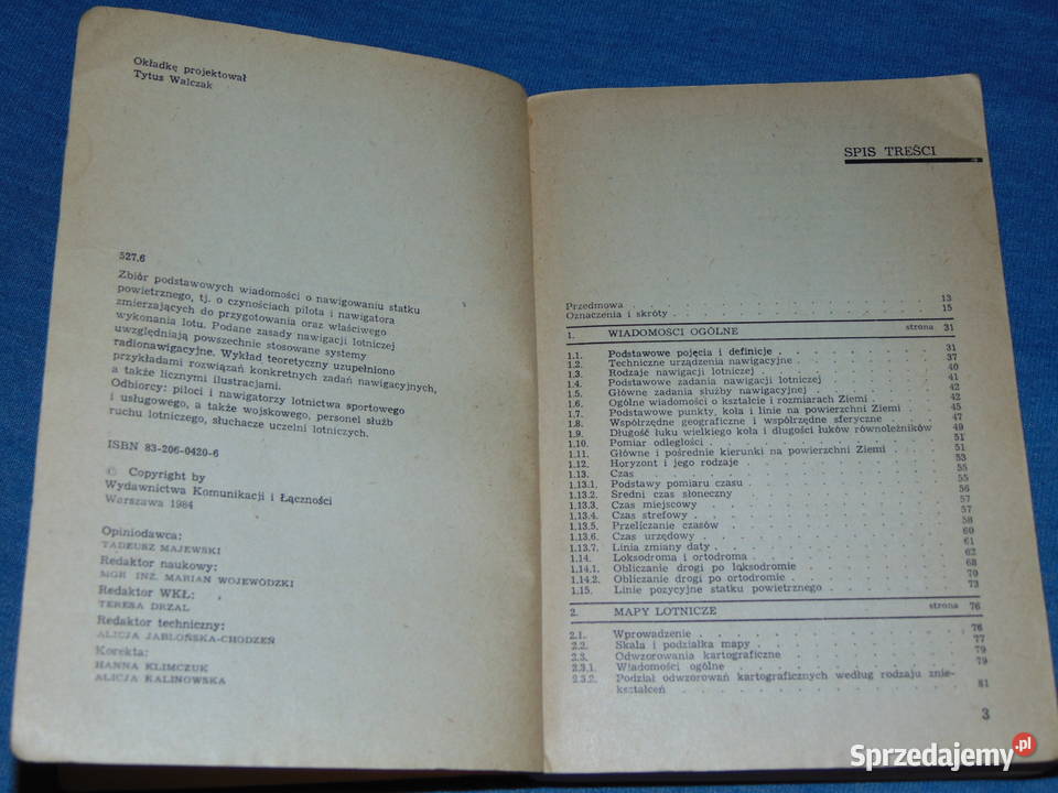 Szkolenie samolotowe Podręcznik nawigacji sprzedam
