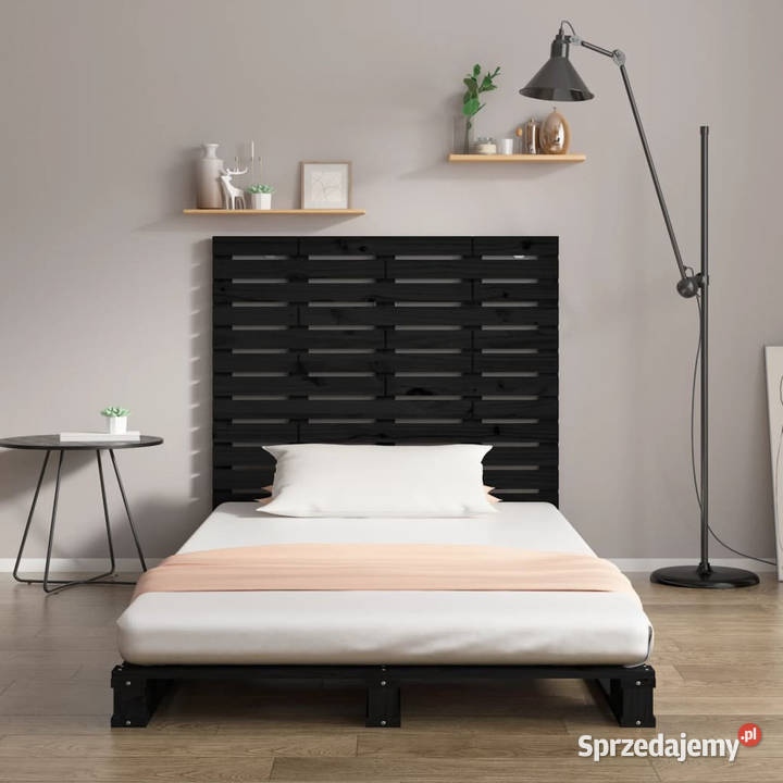 Wezgłowie łóżka czarne 106x3x915 lite drewno mazowieckie Warszawa