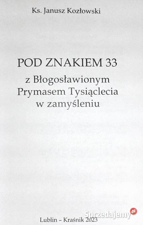 Pod znakiem 33 ks Janusz Kozłowski miękka Chełm