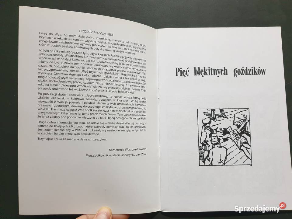 Kapitan Żbik Pięć Błękitnych Goździków wydanie 1 czarno-biały  Gdynia sprzedam