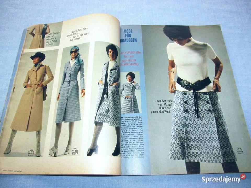 Burda Moden 11971 magazyn mody wykroje Vintage Skępe