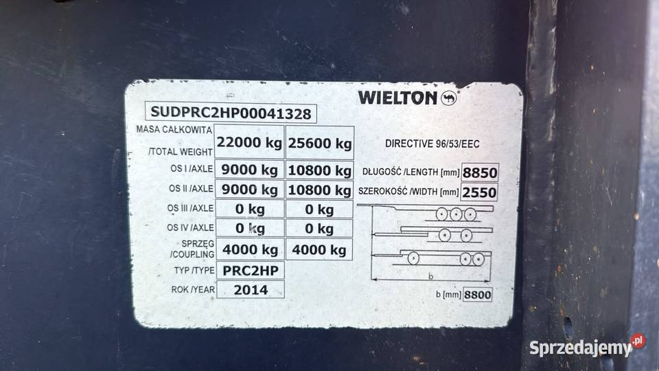 Wielton Model PRC 2HPW18 Wilczyna