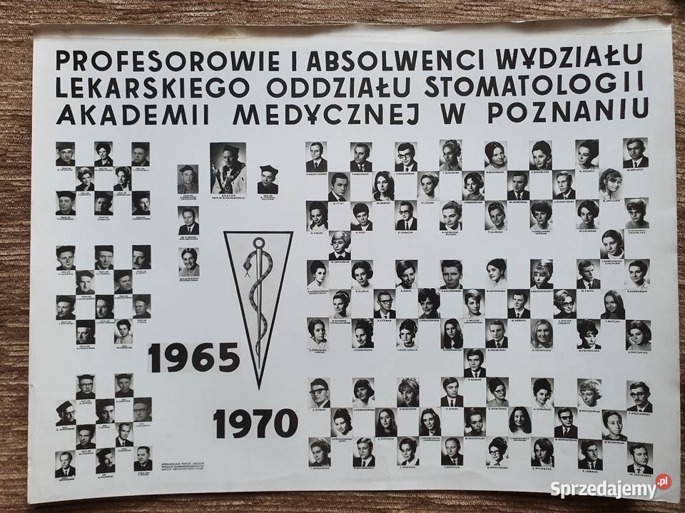 Fotografia archiwalna absolwentów rocznika 6570 Poznań