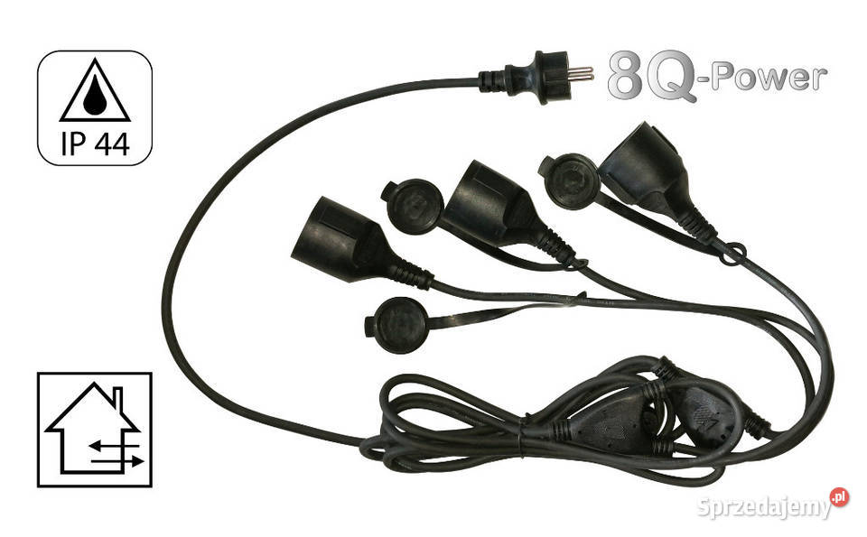 PRZEDŁUŻACZ GUMOWY CZARNY IP44 sprzedam