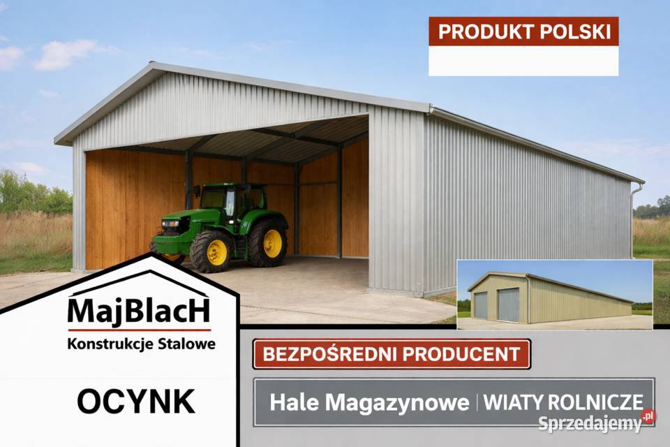 Blaszak Zadaszenie Wiata Hala Garaż Blaszany 72m2 mazowieckie Ostrów Mazowiecka sprzedam