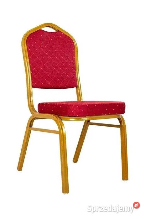 Krzesła bankietowe czerwonozłote z eleganckimi Lublin