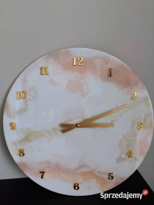 Zegar ręcznie wykonany z żywicy epoksydowej Ostrołęka