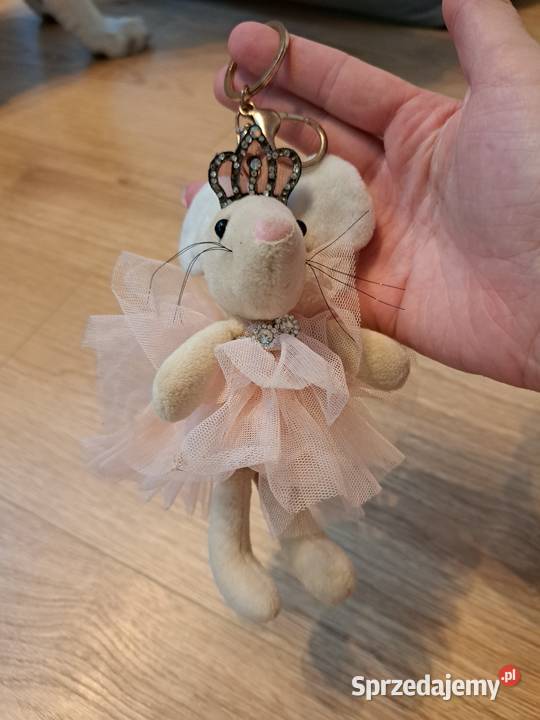 Uroczy breloczek myszka baletnica z koroną Trąbki Wielkie