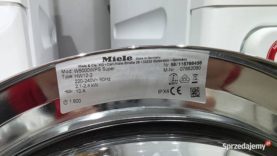 Pralka Miele W 5000 WPS automatyczne dozowanie 8 wolnostojące Wrocław