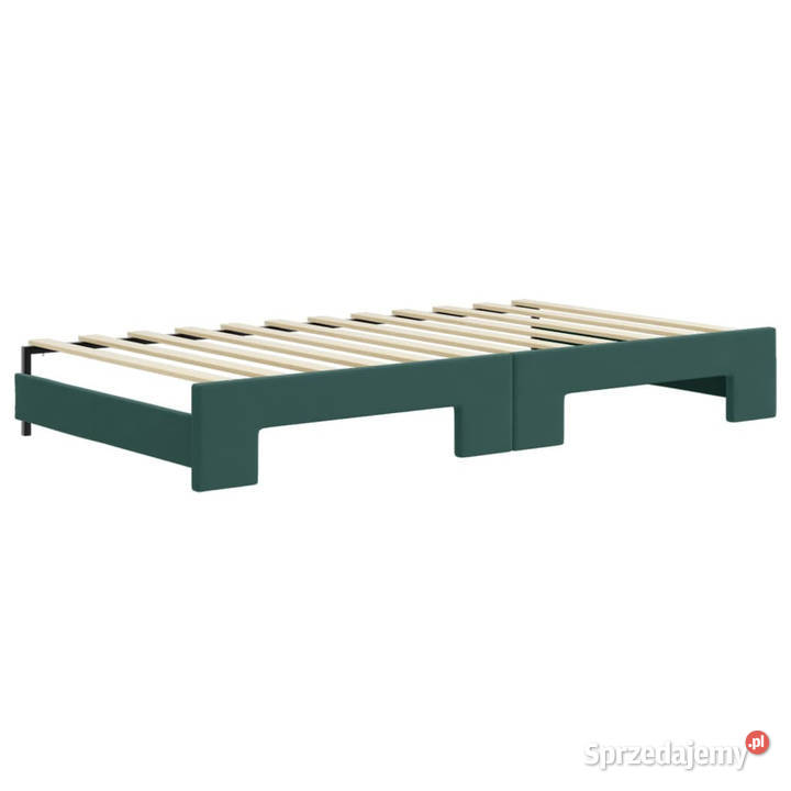 Sofa rozsuwana ciemnozielona aksamit 100x200 mazowieckie