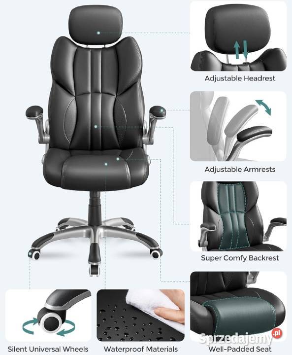 Fotel gracza biurowy obrotowy regulowany świętokrzyskie Sędziszów
