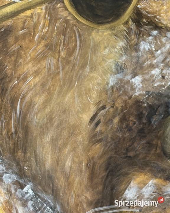 Lew abstrakcja śnieżnego kota Malarstwo Duszniki-Zdrój