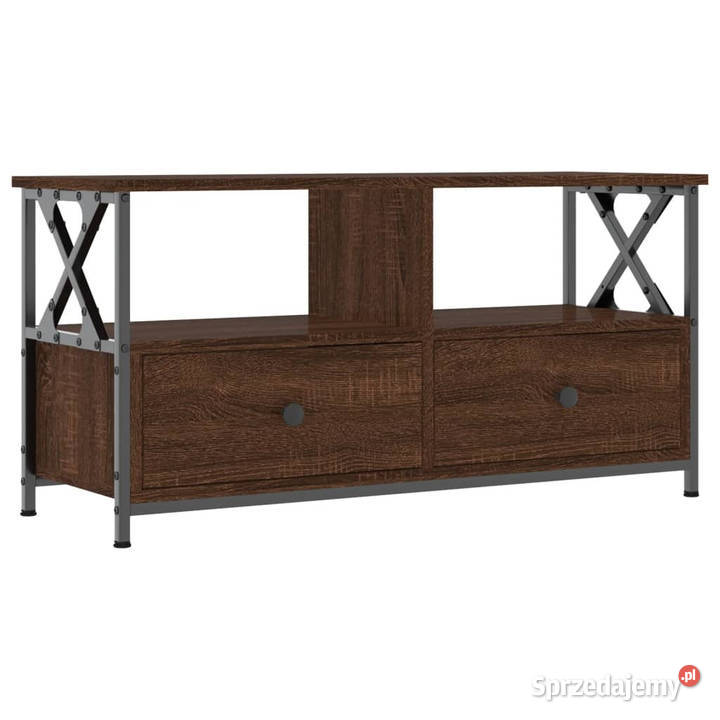 Szafka pod telewizor brązowy dąb 90x33x45 Szafki