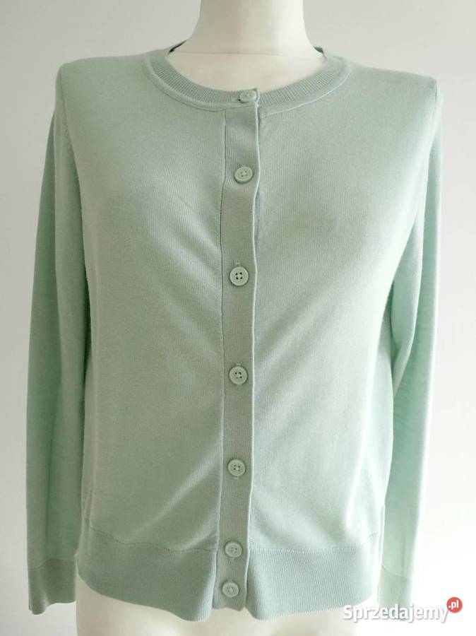 Sweter Kardigan Wełniany 100 Wełna Merino Fine Łomża