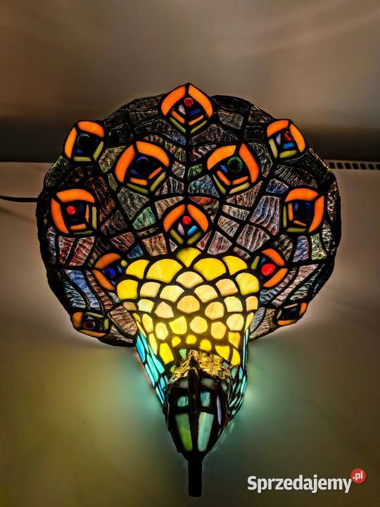 Tiffany lampa witrażowa stołowa nocna biurowa Zaręba
