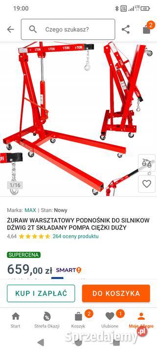 Podnośnik warsztatowy żuraw