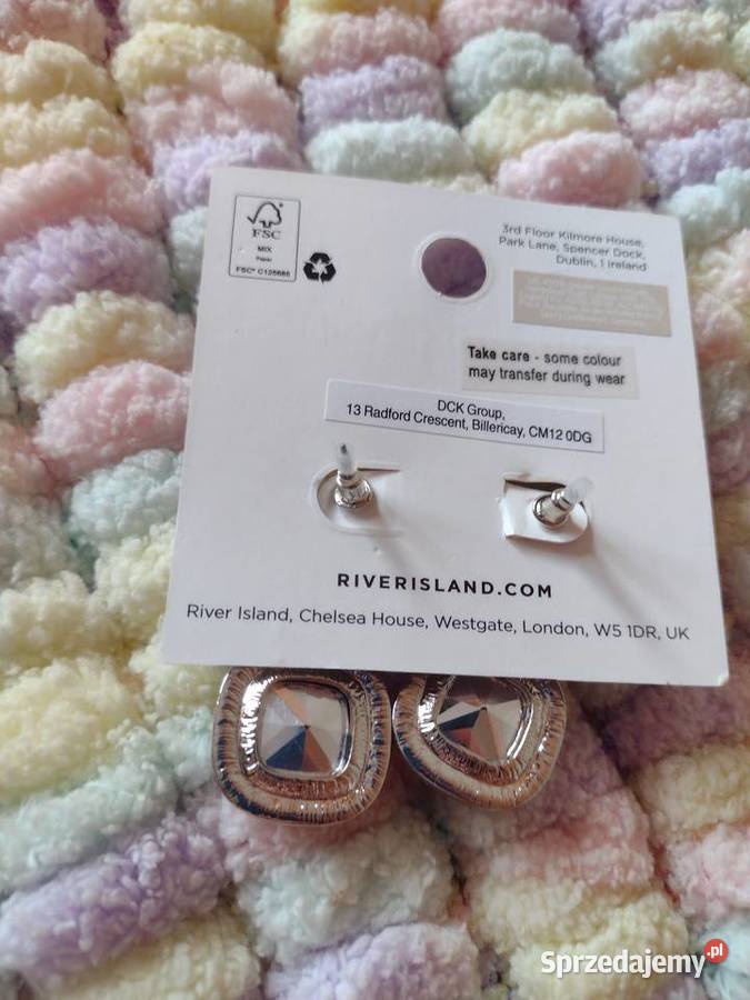 RIVER Island Bogato zdobione kolczyki wieczorowe małopolskie Kraków sprzedam