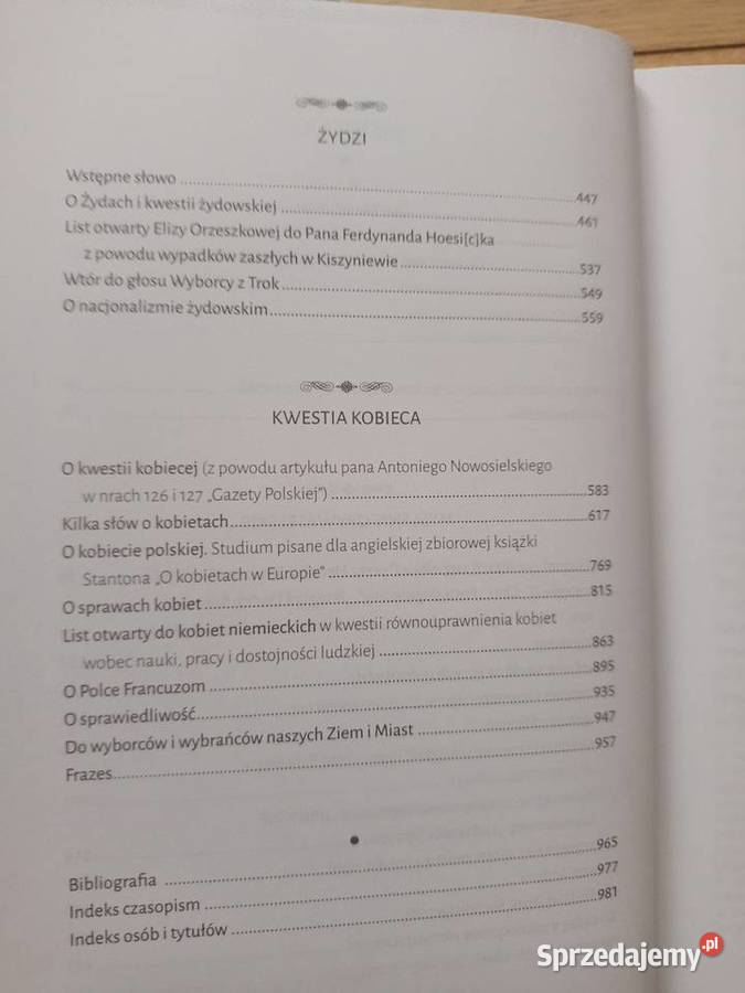 Eliza Orzeszkowa Publicystyka społeczna Serock sprzedam