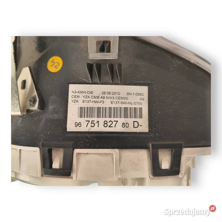 LICZNIK ZEGARY 9675182780D Peugeot 208 I 16 HDI osobowe Chełm