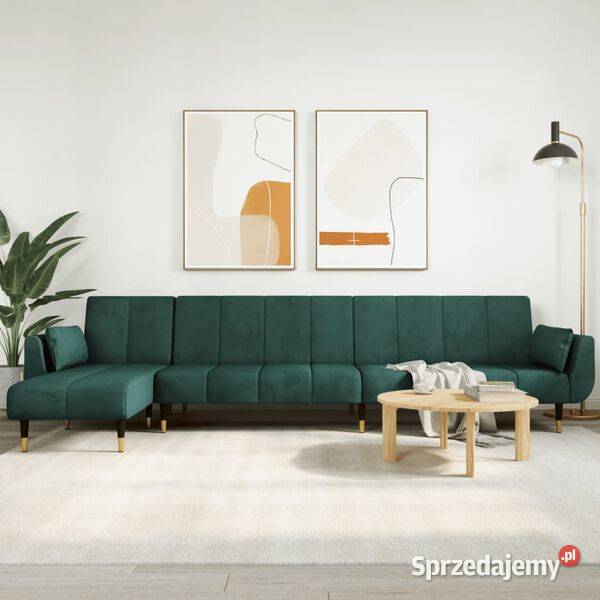 vidaXL Sofa rozkładana L czarna 275x140x70 Warszawa sprzedam