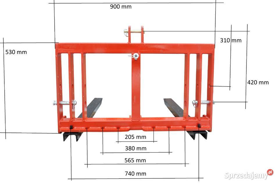 Widły do palet 120 regulowane 4FARMER Tajęcina