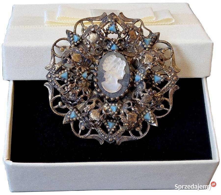 VINTAGE BROSZA W STYLU STARY WIEDEŃ ART DECO Częstochowa sprzedam
