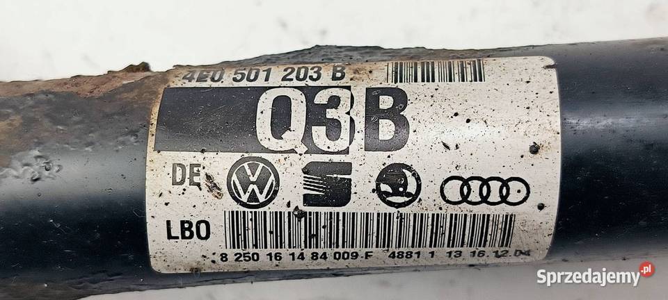PÓŁOŚ LEWA TYŁ VOLKSWAGEN PHAETON 4E0501203B Lipno
