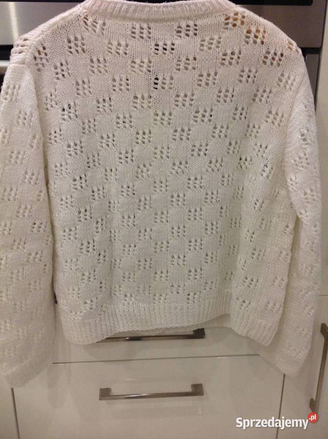 Sweter Damski Ażurowy Dziergany Rozpinany XL Rozmiar 42(XL) Nowa Sól
