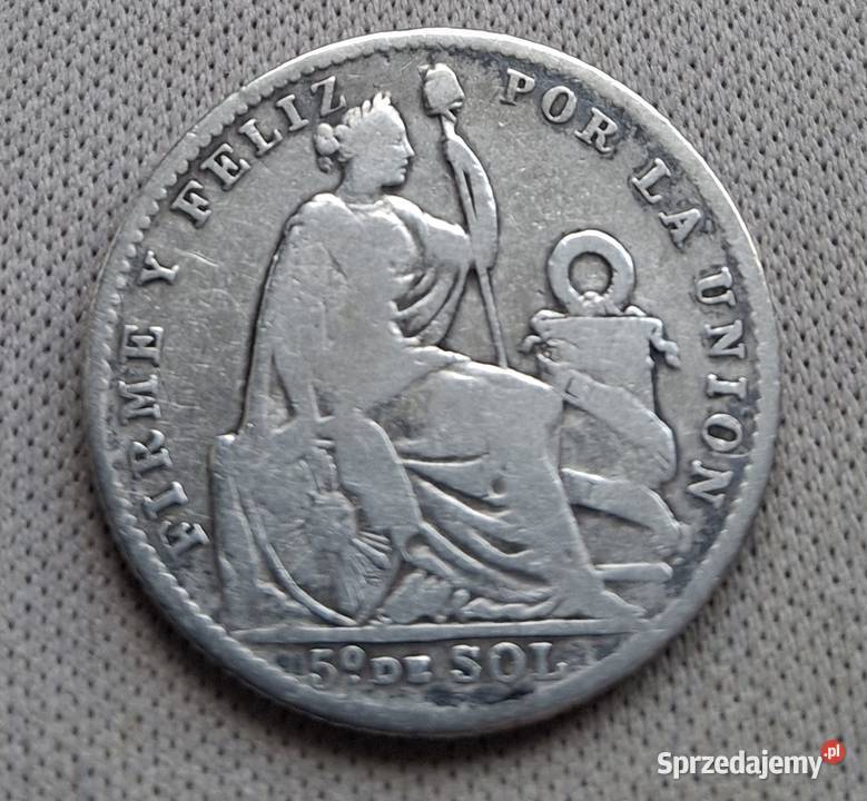 PERU 1901 rJF SREBRO 0900 15 SOL mazowieckie Legionowo sprzedam