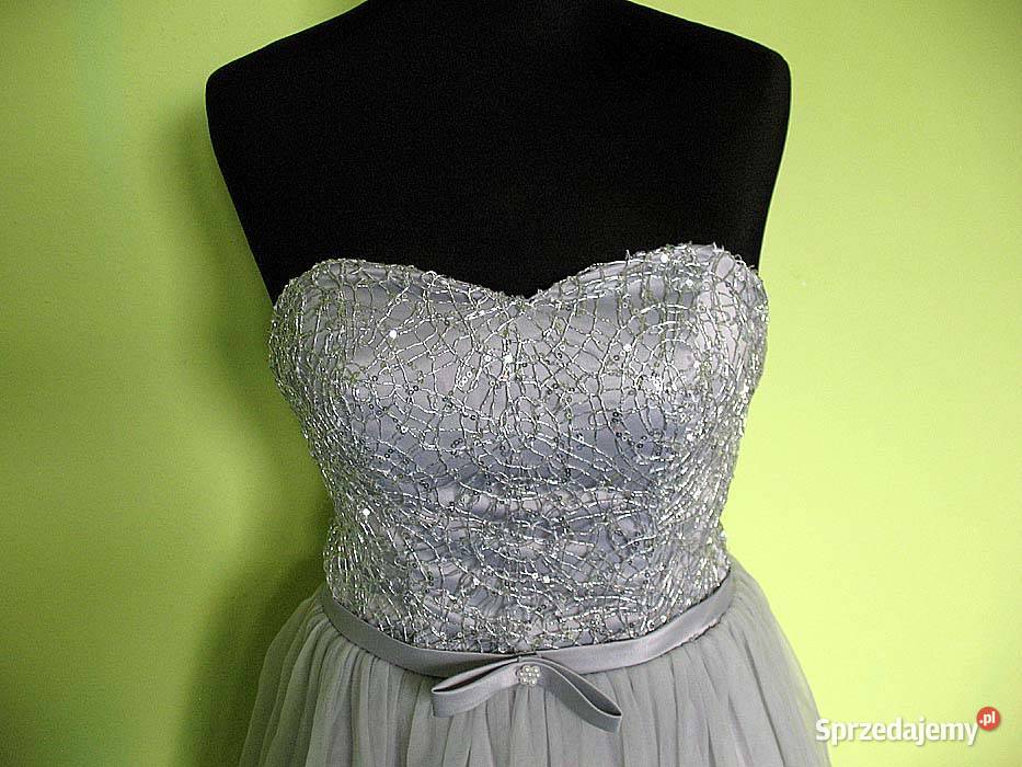 Sukienka balowa tiul i koronka 36 M biust 90 Siedlce