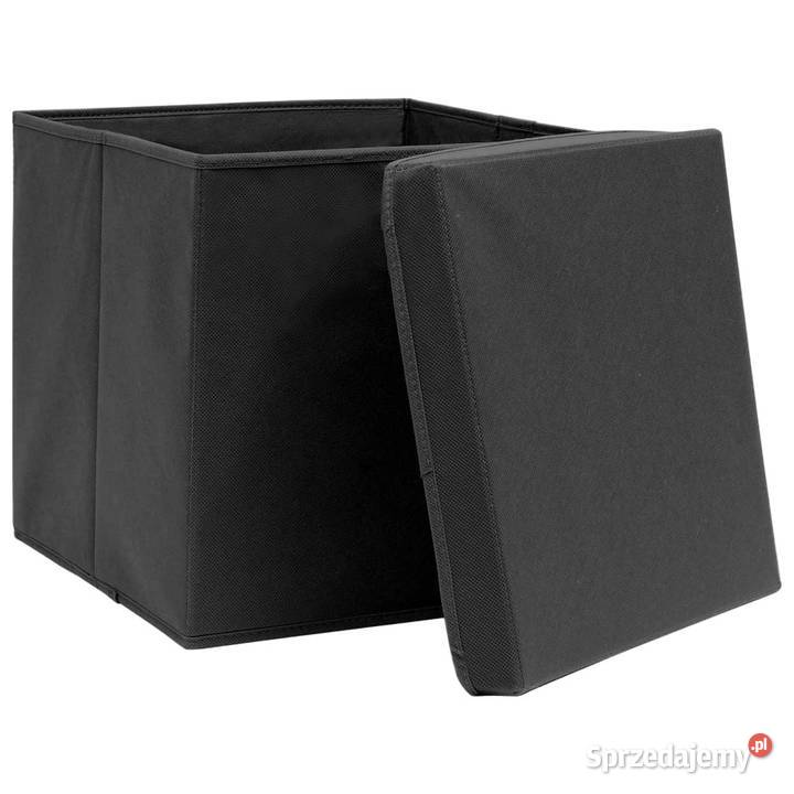 Pudełka z pokrywami 4 28x28x28 czarne WM325188 Warszawa