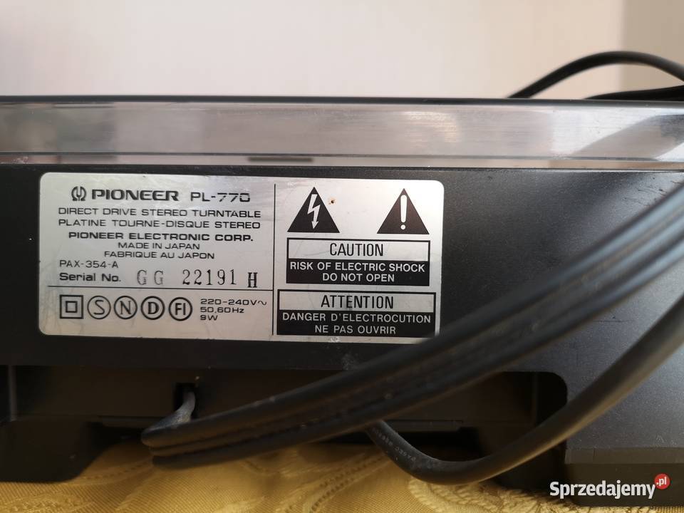 Gramofon PIONEER 770 Pabianice