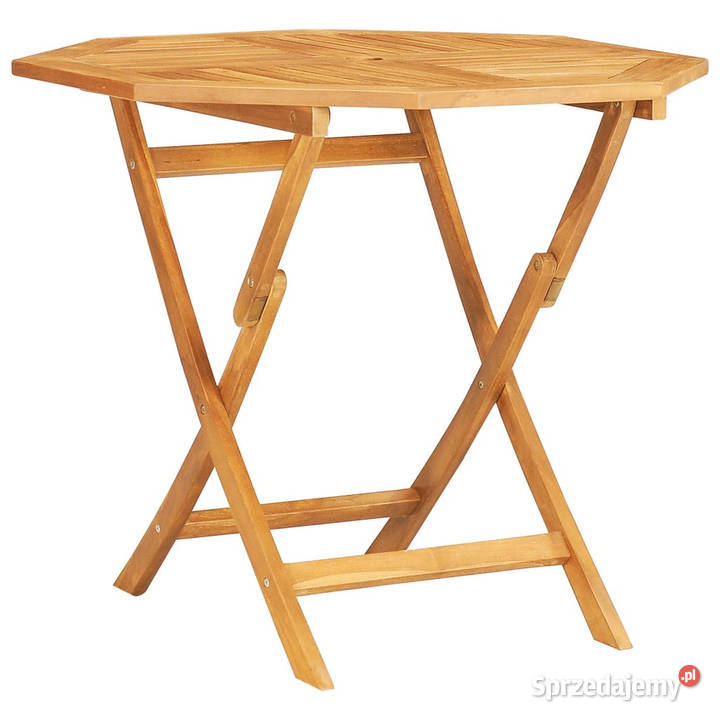 Składany stolik ogrodowy 85x85x76 lite drewno