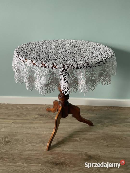 Stolik okrągły kawowy stół drewniany solidny Stoliki kawowe i ławy Brodnica