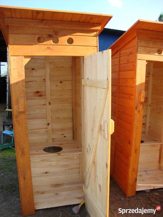 Wc kibelek sosnowy toaleta ogrodowa wychodek Pogwizdów
