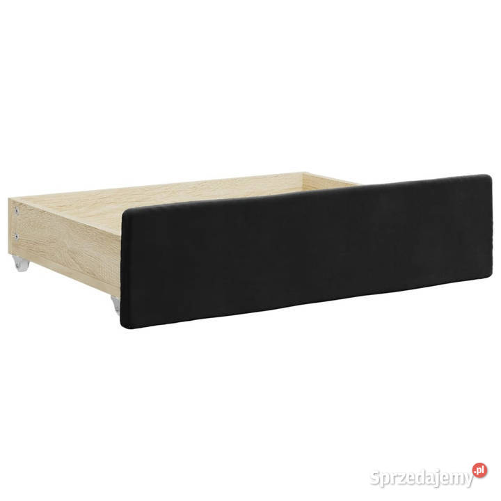 Sofa rozsuwana z szufladami czarna aksamit Warszawa sprzedam