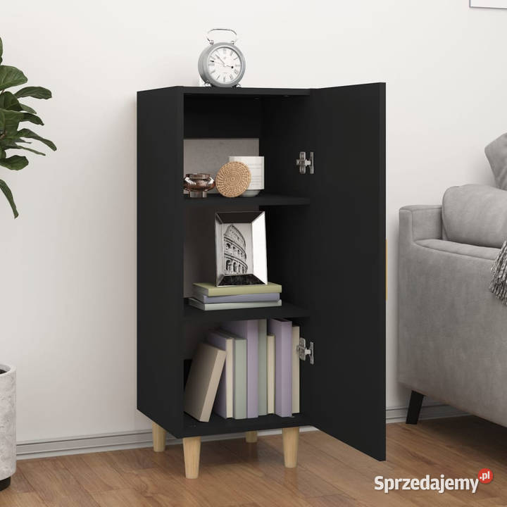 Szafka czarna 345x34x90 materiał drewnopochodny
