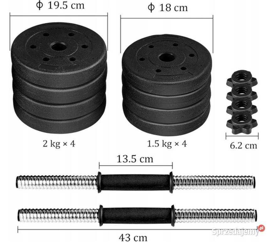 Hantle powlekanegumowane regulowane 2 x 75 Lublin sprzedam