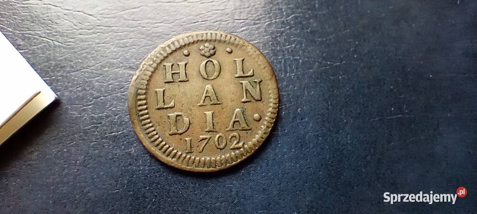 Stare monety 1 duit 1702 Holandia podkarpackie