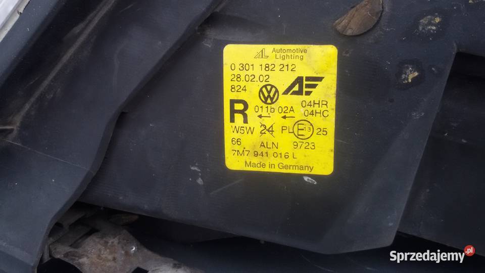 Lampy przednie VW SHARAN SEAT ALHAMBRA osobowe Elbląg