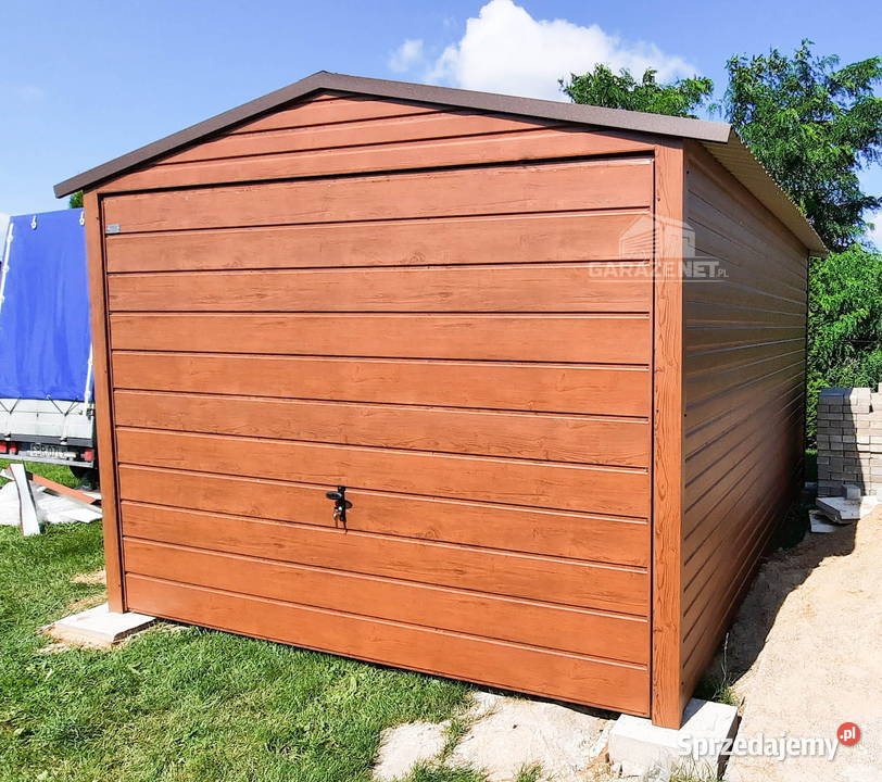 GARAŻ BLASZANY 3M X 4M POZIOM DWUSPAD BRAMA Łapanów