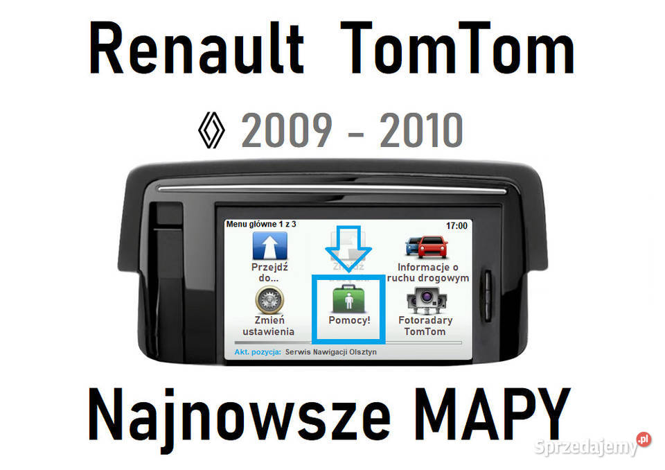 Mapy Renault Naprawa zegarka 1165 Carminat Nawigacje GPS warmińsko-mazurskie Olsztyn sprzedam