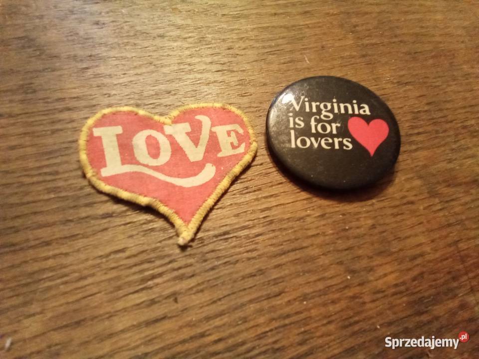 Pin Virginia is for lovers i naszywka serce Warszawa sprzedam