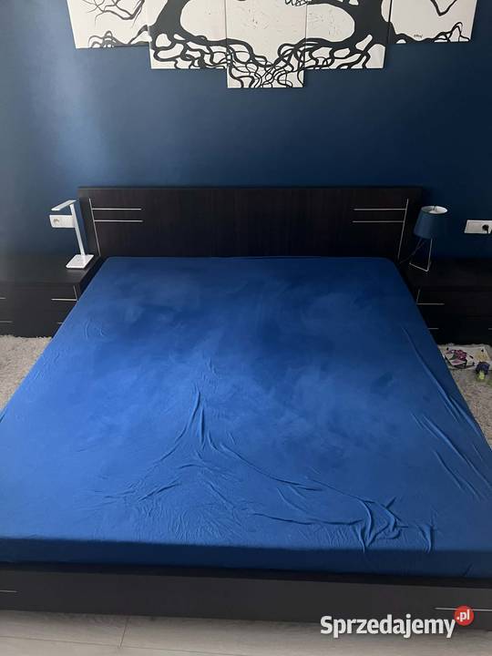Duże łóżko 180x200 Bydgoskie meble 2 nakastliki 200cm Łóżka Kosina sprzedam