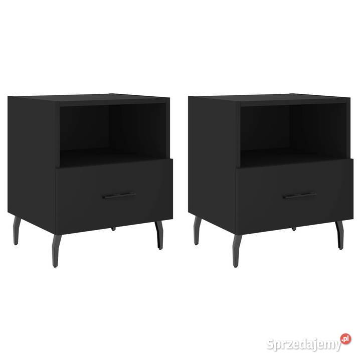 Szafki nocne 2 czarne 40x35x475 WM827471 Nocne Warszawa